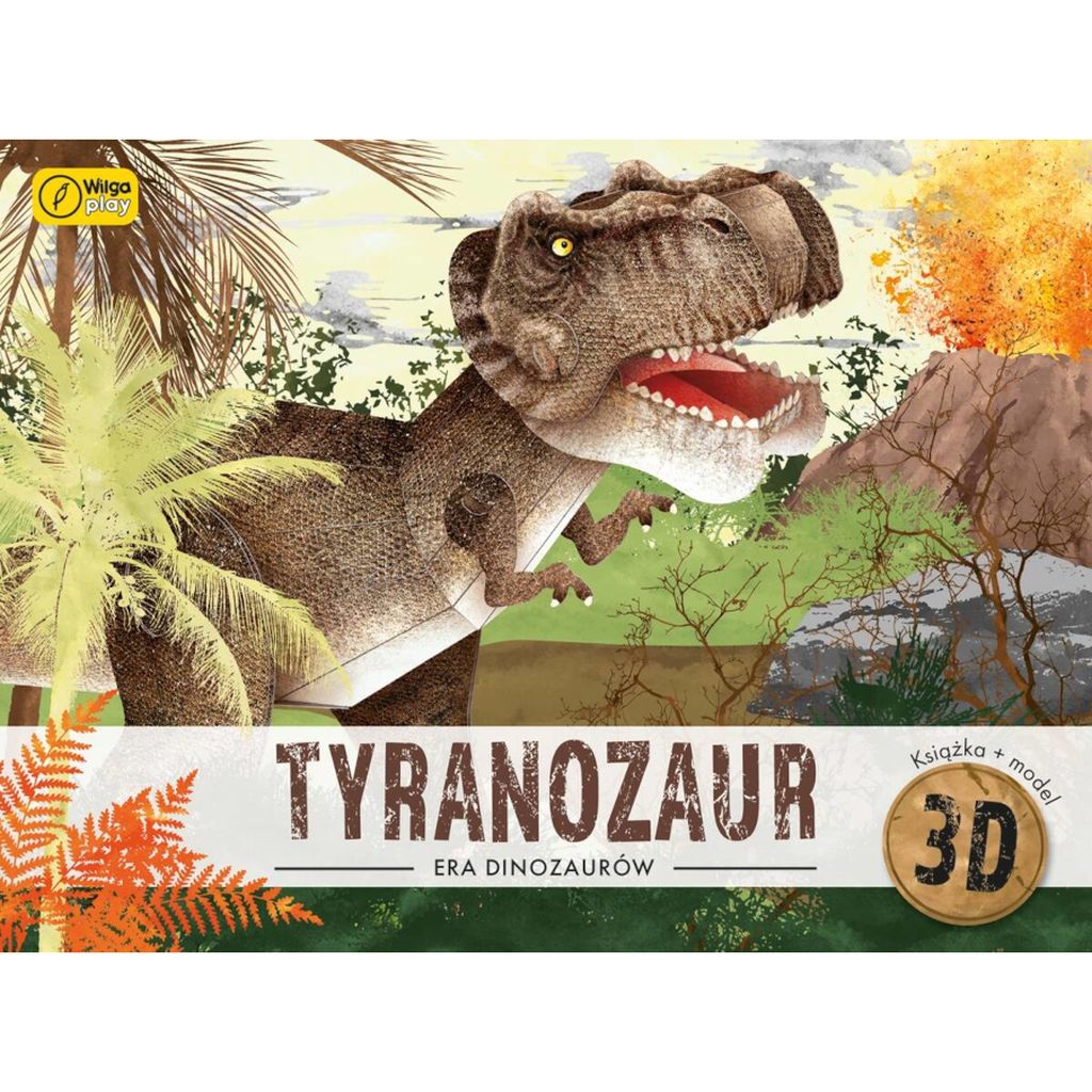 Era dinozaurów TYRANOZAUR Puzzle 3D + książka