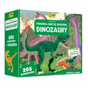 Poznawaj baw się odkrywaj Dinozaury PUZZLE 205 ELEM+KSIĄŻKA