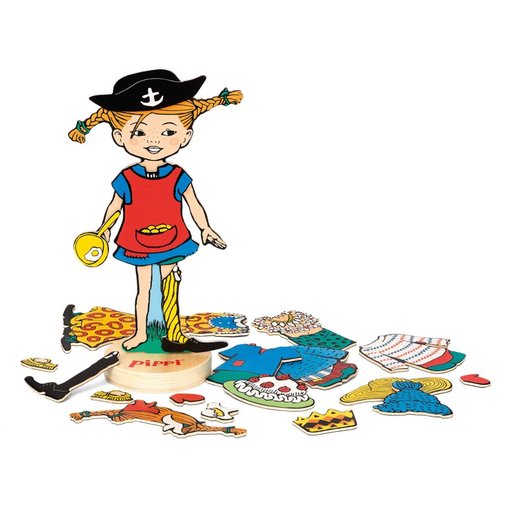 Pippi Lalka Magnetyczna z ubrankami Pippi